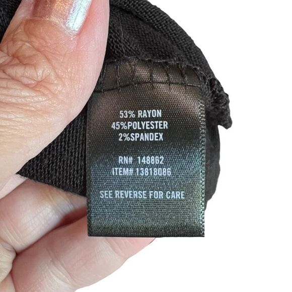 Torrid Asymmetrical Hem Cowl Neck Tunic Top Black Size 1 - Picture 4 of 7